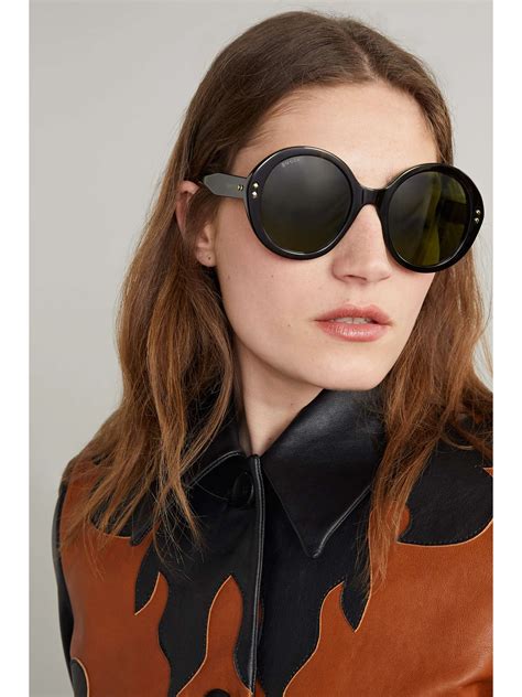 gucci oversized round frame acetate sunglasses|gucci eyewear round frame sunglasses.